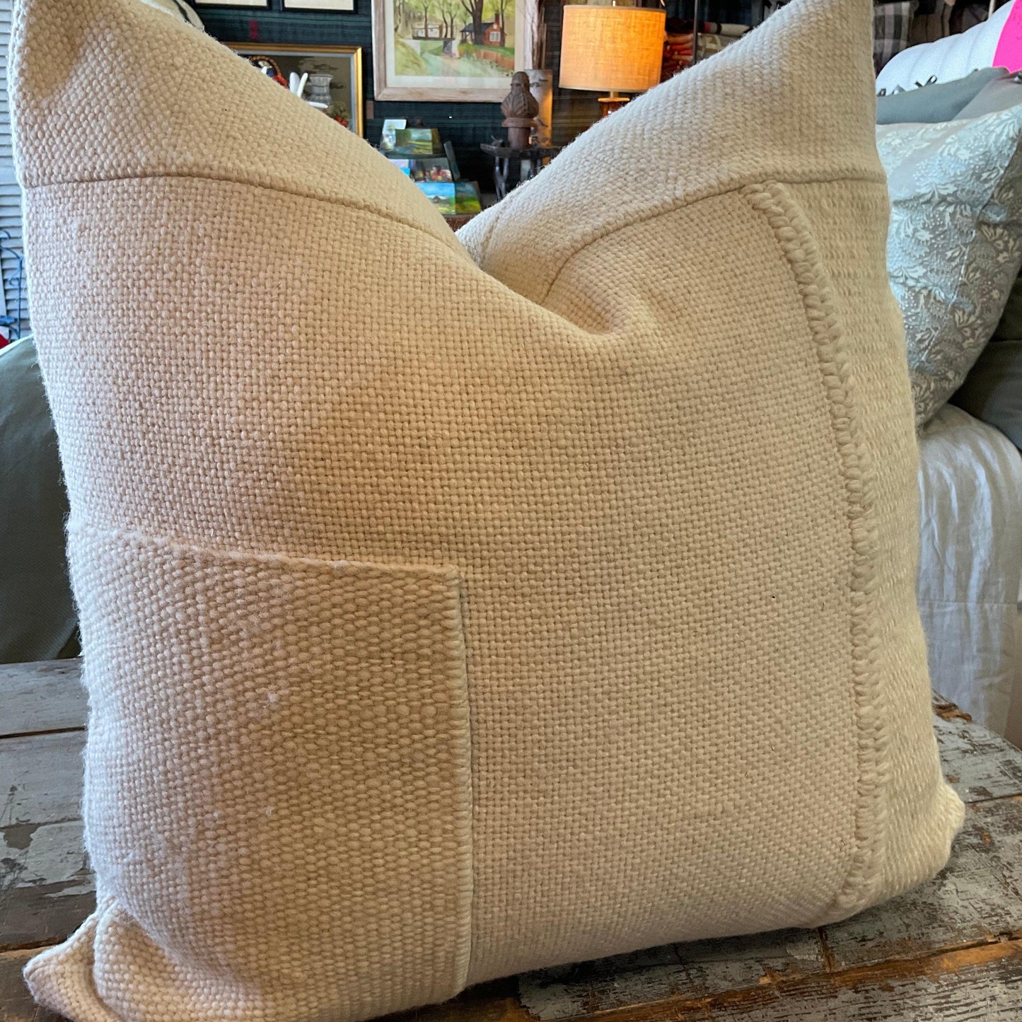 MAKUN PATCH WOOL PILLOW COVER - Blue Springs Home