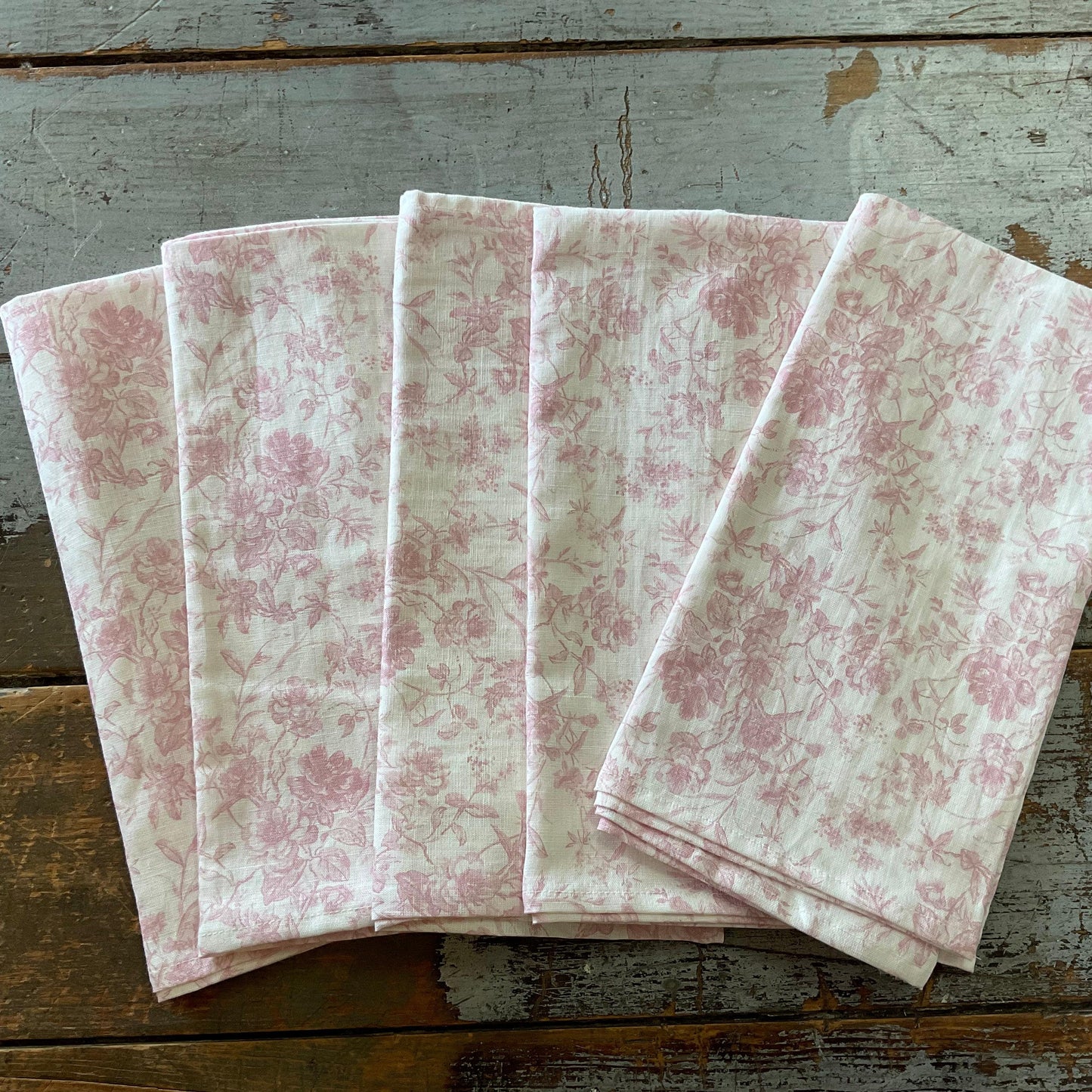 French Toile - 1 Hem Napkin 22"