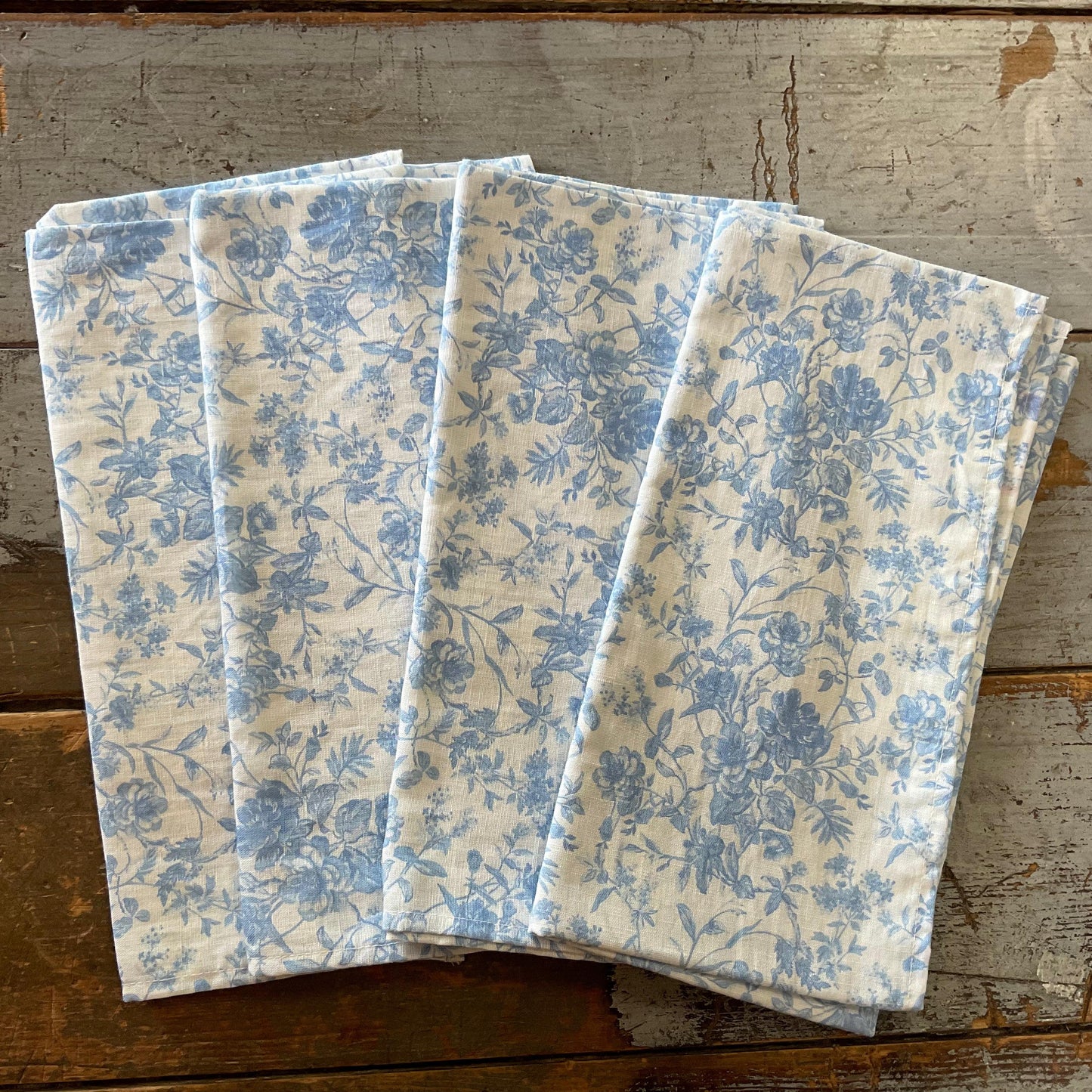 French Toile - 1 Hem Napkin 22"