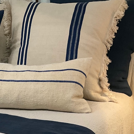 The Indigo Stripe Pillow Cover - Blue Springs Home