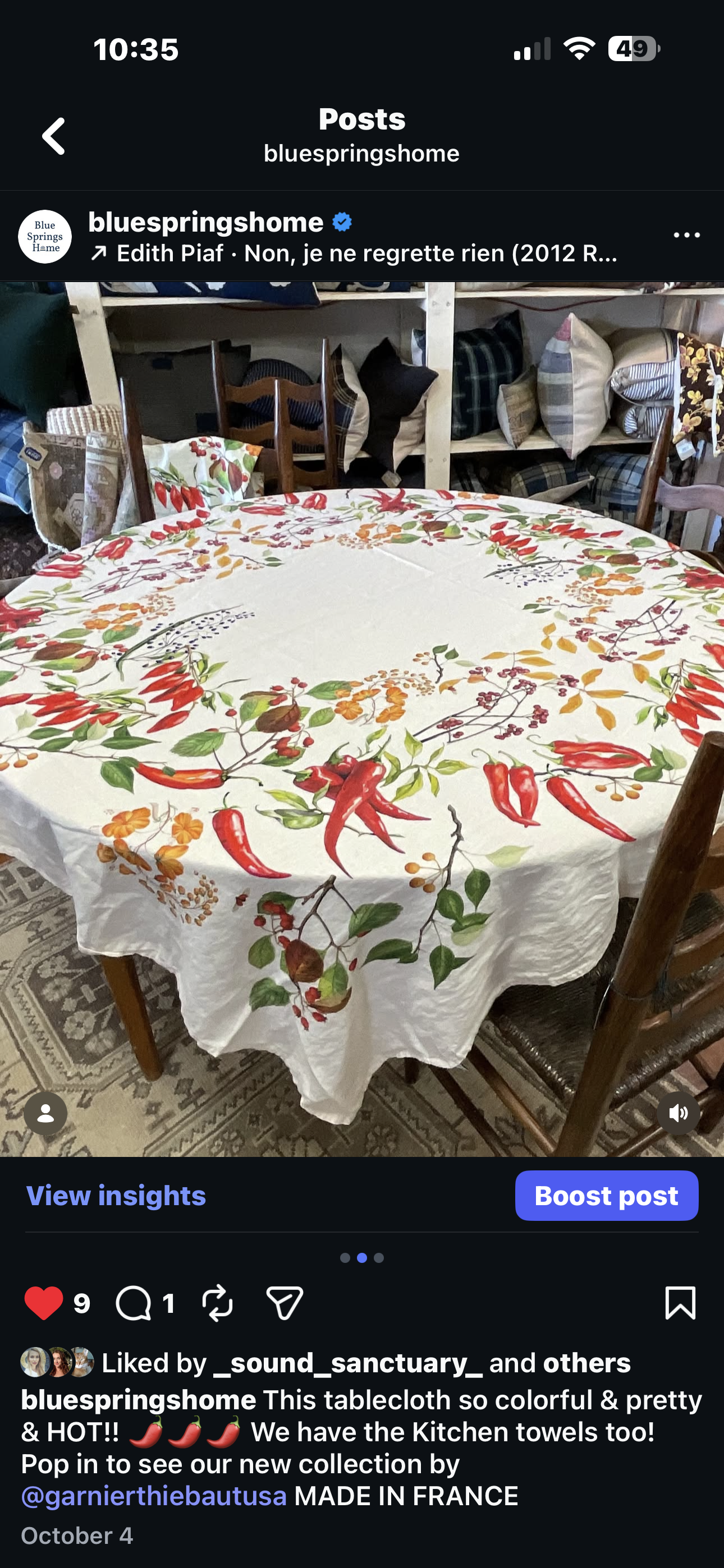 Piments Doux Tablecloth 61x61