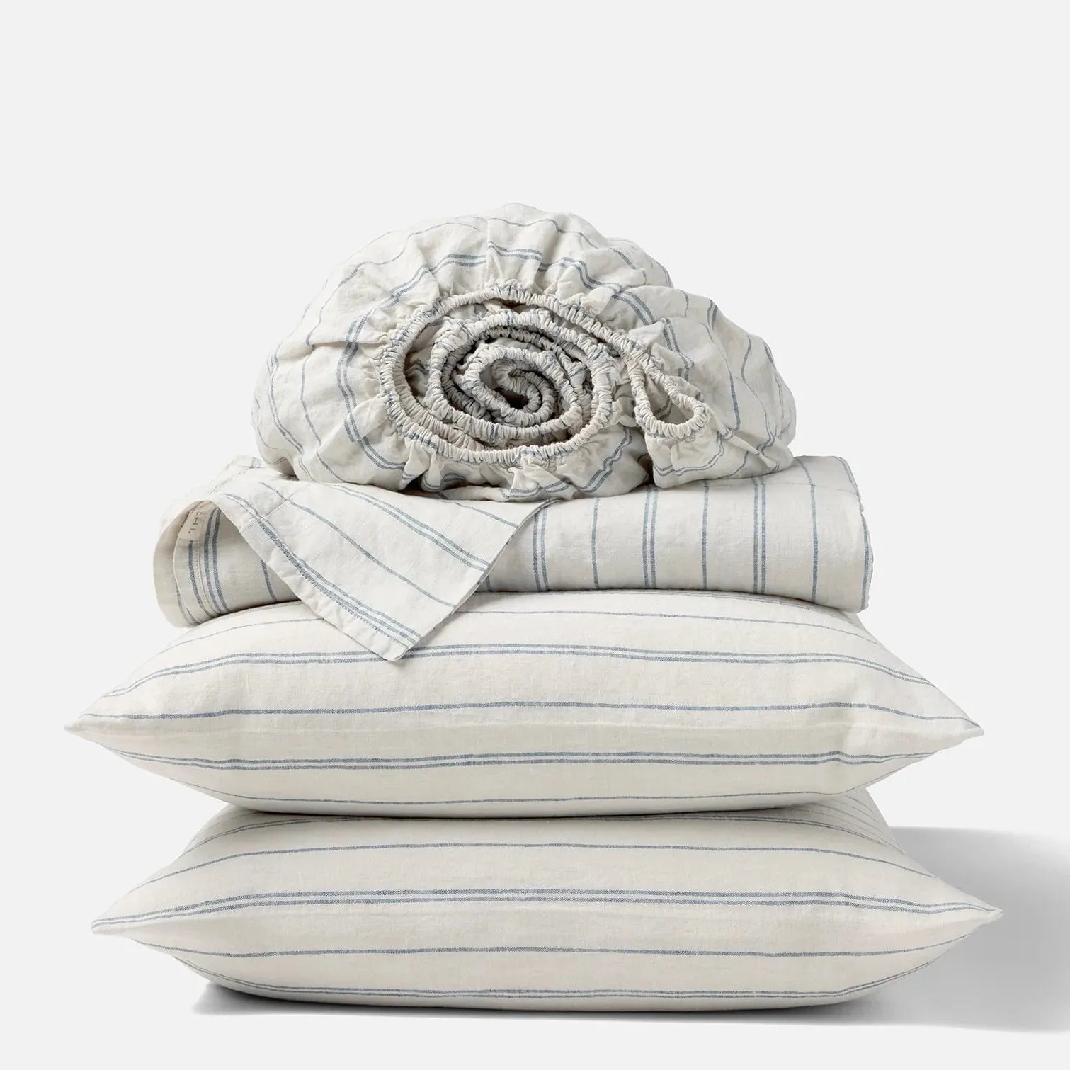 Organic Relaxed Linen Sheet Set Q - Blue Springs Home