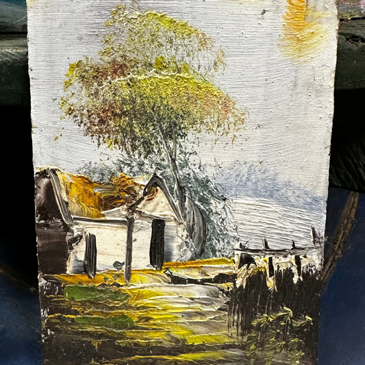 Mini Oil Painting “Home” 4x5.5 - Blue Springs Home