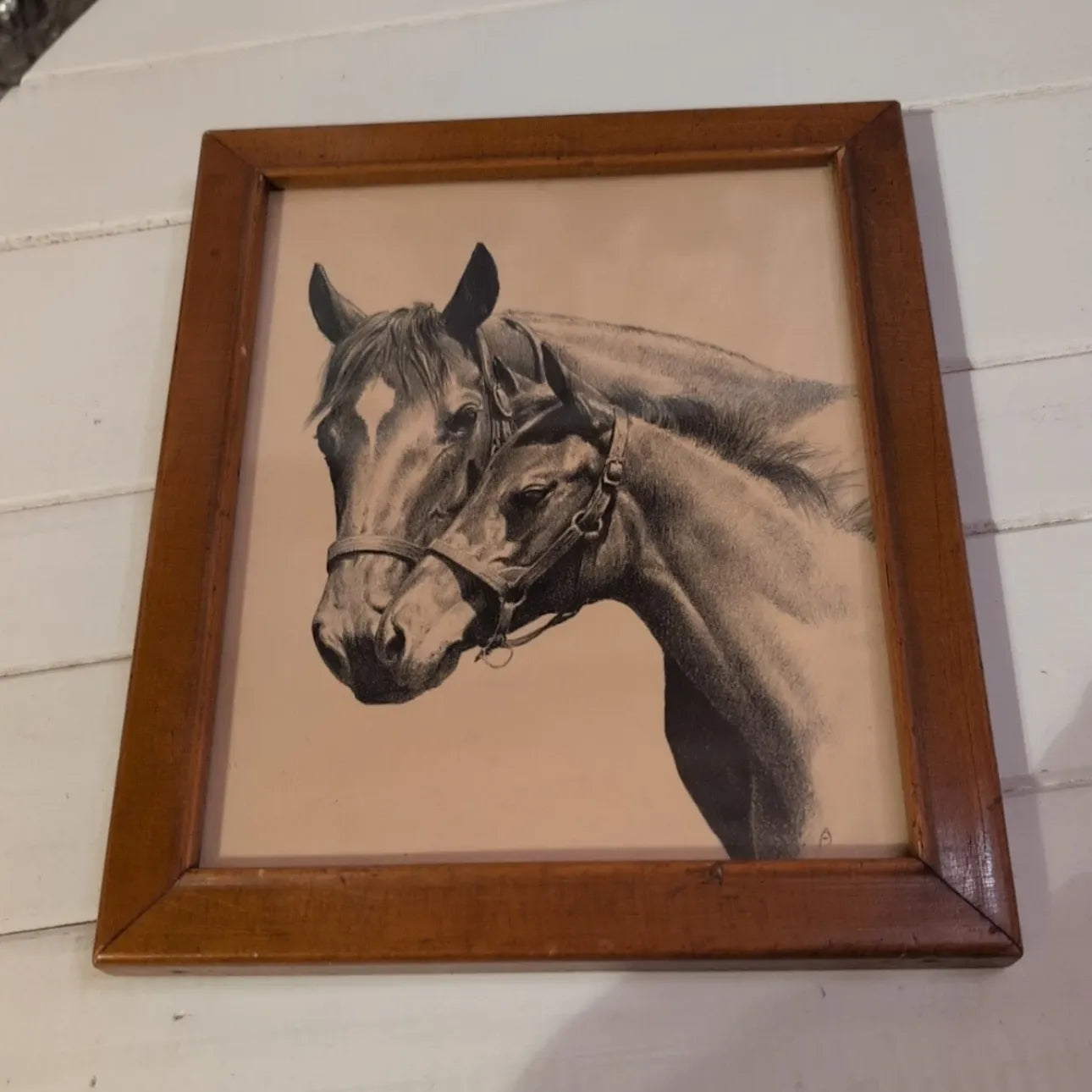 Vintage Litho Horses 11.5x9.5 - Blue Springs Home