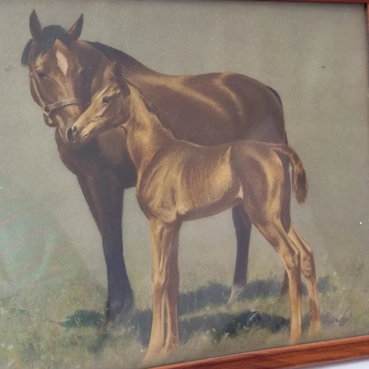 Vintage Horse Lithograph “The Secret” - Blue Springs Home