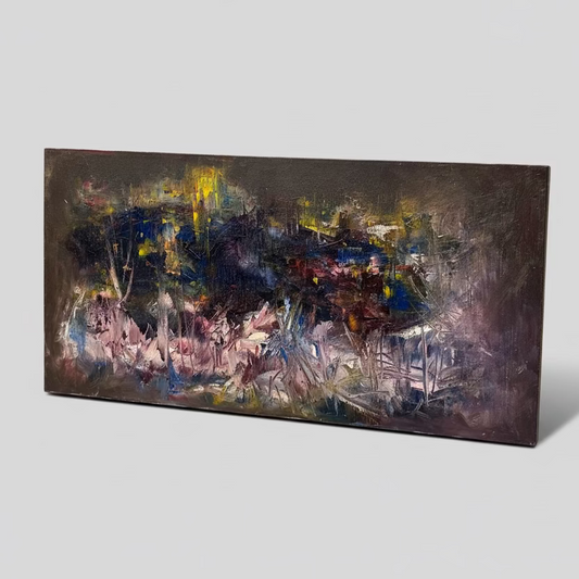 Abstract Mid-Century Oil Painting SBE - Blue Springs Home
