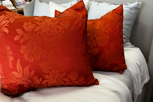 MARGOT Sham by Pillow Talk 28x28 euro sham. Silk Damask