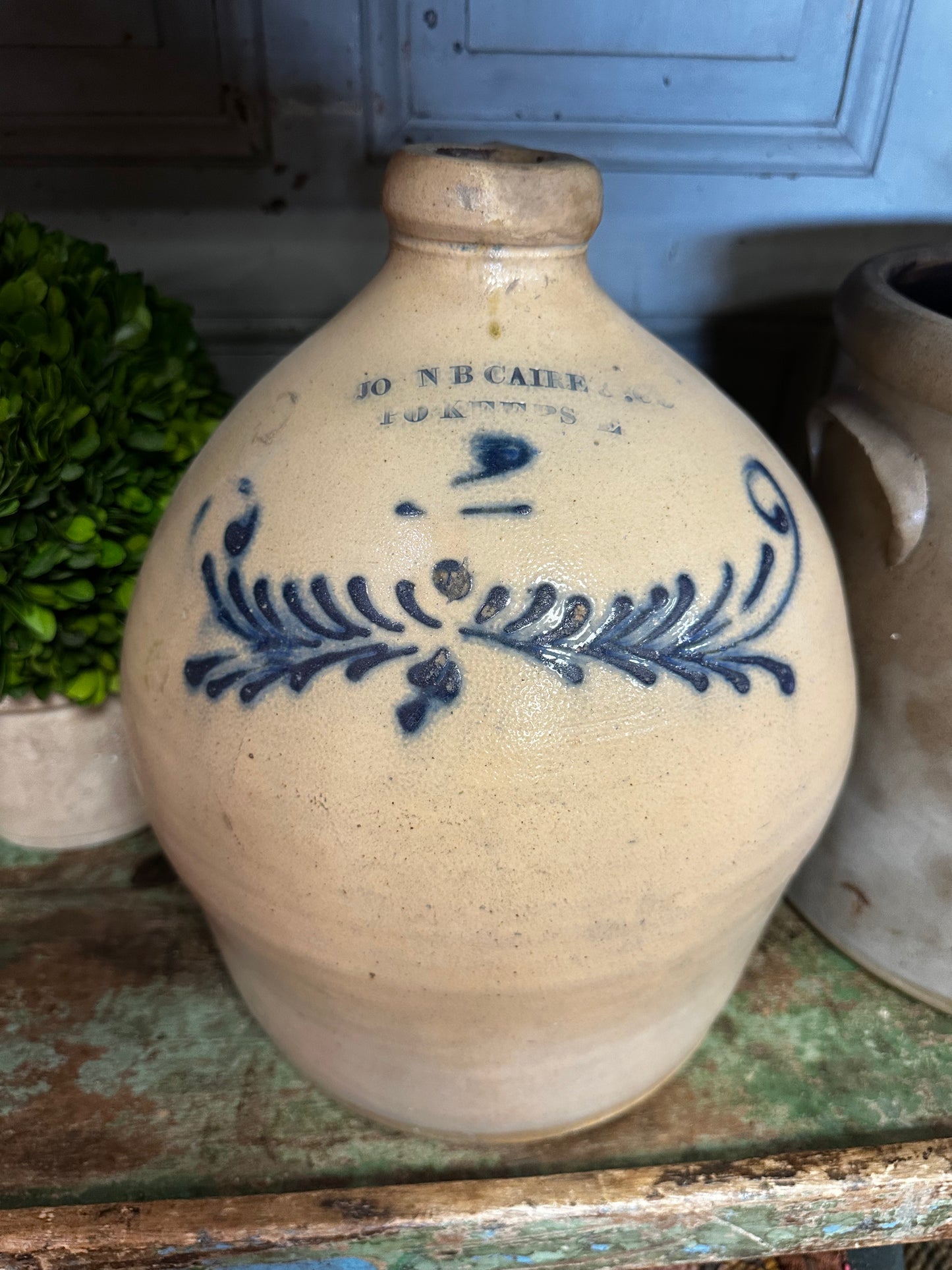 Circa 1860 Stoneware Jug 2 Gallon