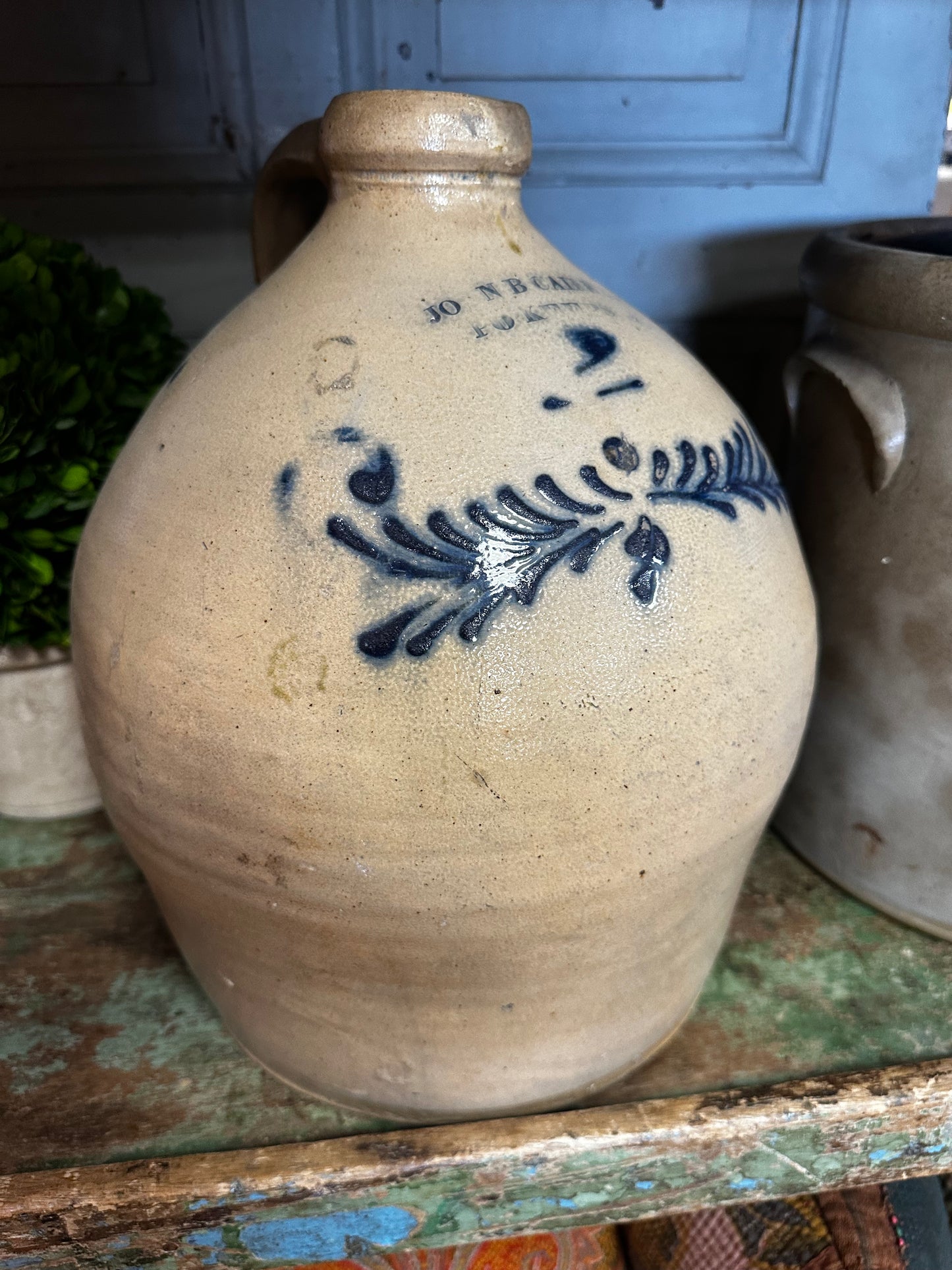 Circa 1860 Stoneware Jug 2 Gallon