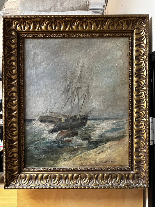 Antique Ship Painting