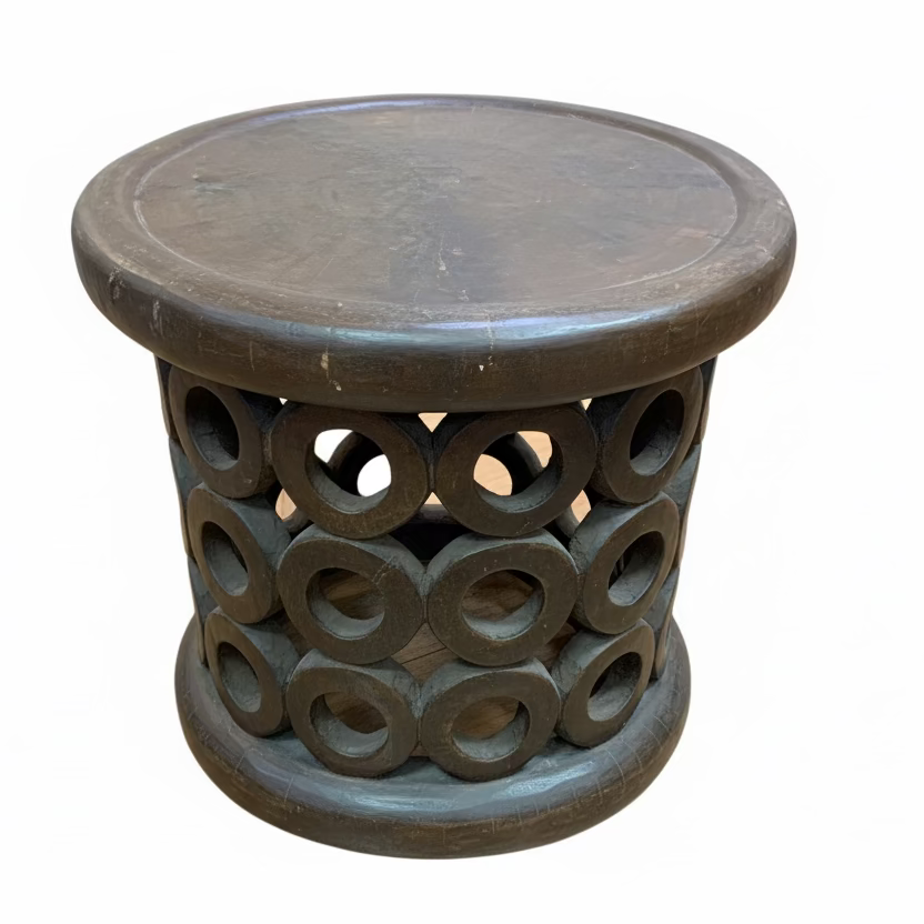 CARVED WOOD CIRCLE PATTERN - Blue Springs Home