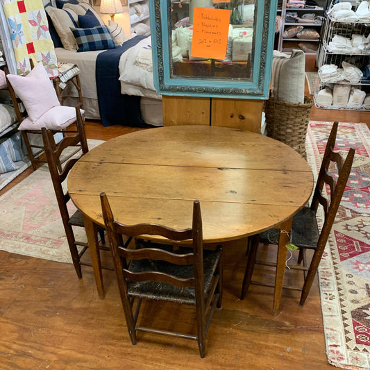 Antique Round Pine Table - Blue Springs Home