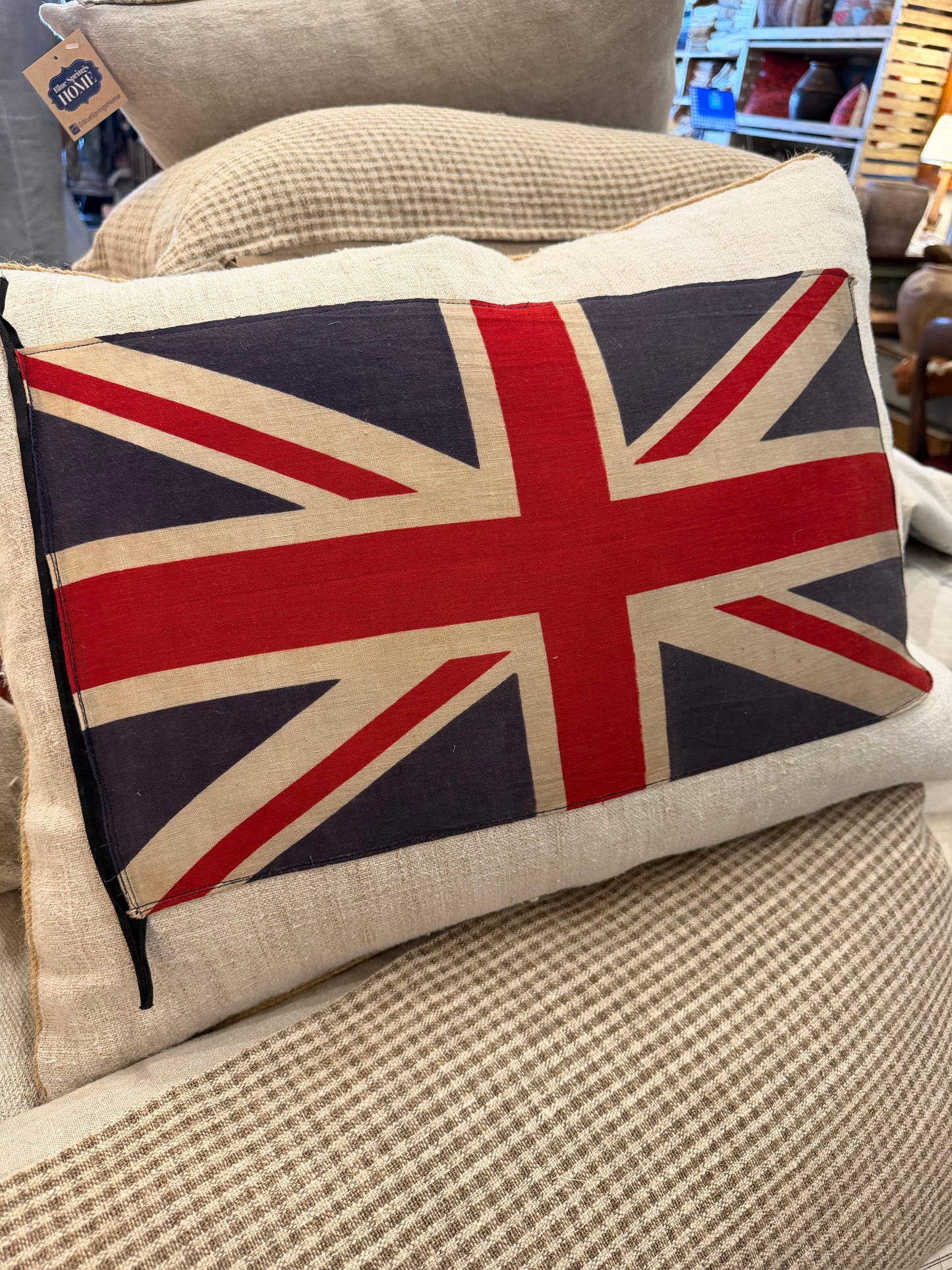 Vintage British Flag pillow 18x24
