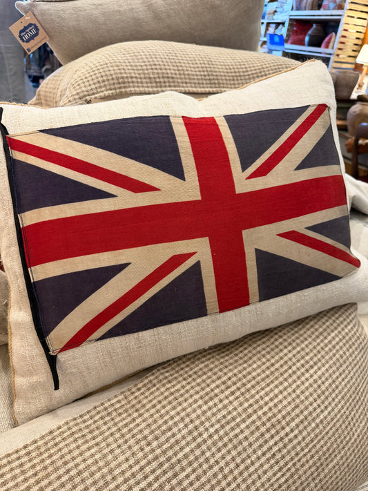 Vintage British Flag pillow 18x24