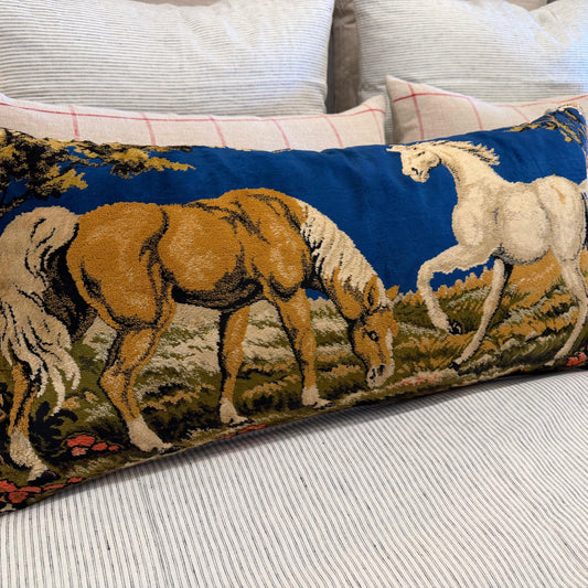 VTG Tapestry pillow Palomino BLUE