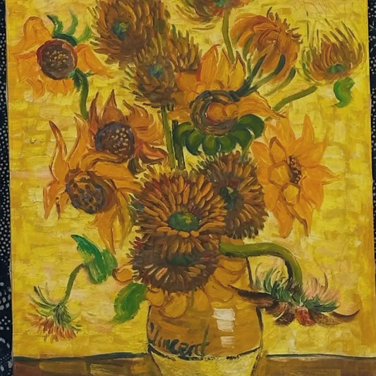 Large Sunflowers Painting - Blue Springs Home