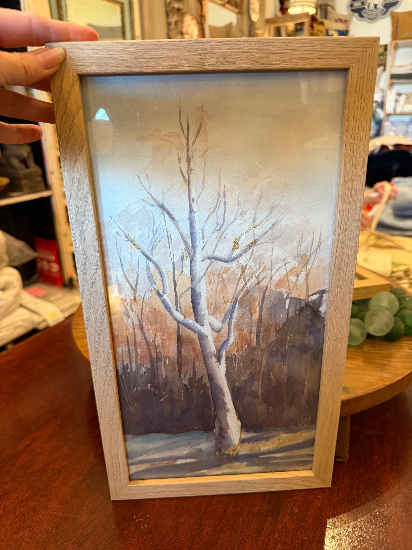 Bare Trees in Forrest Watercolor