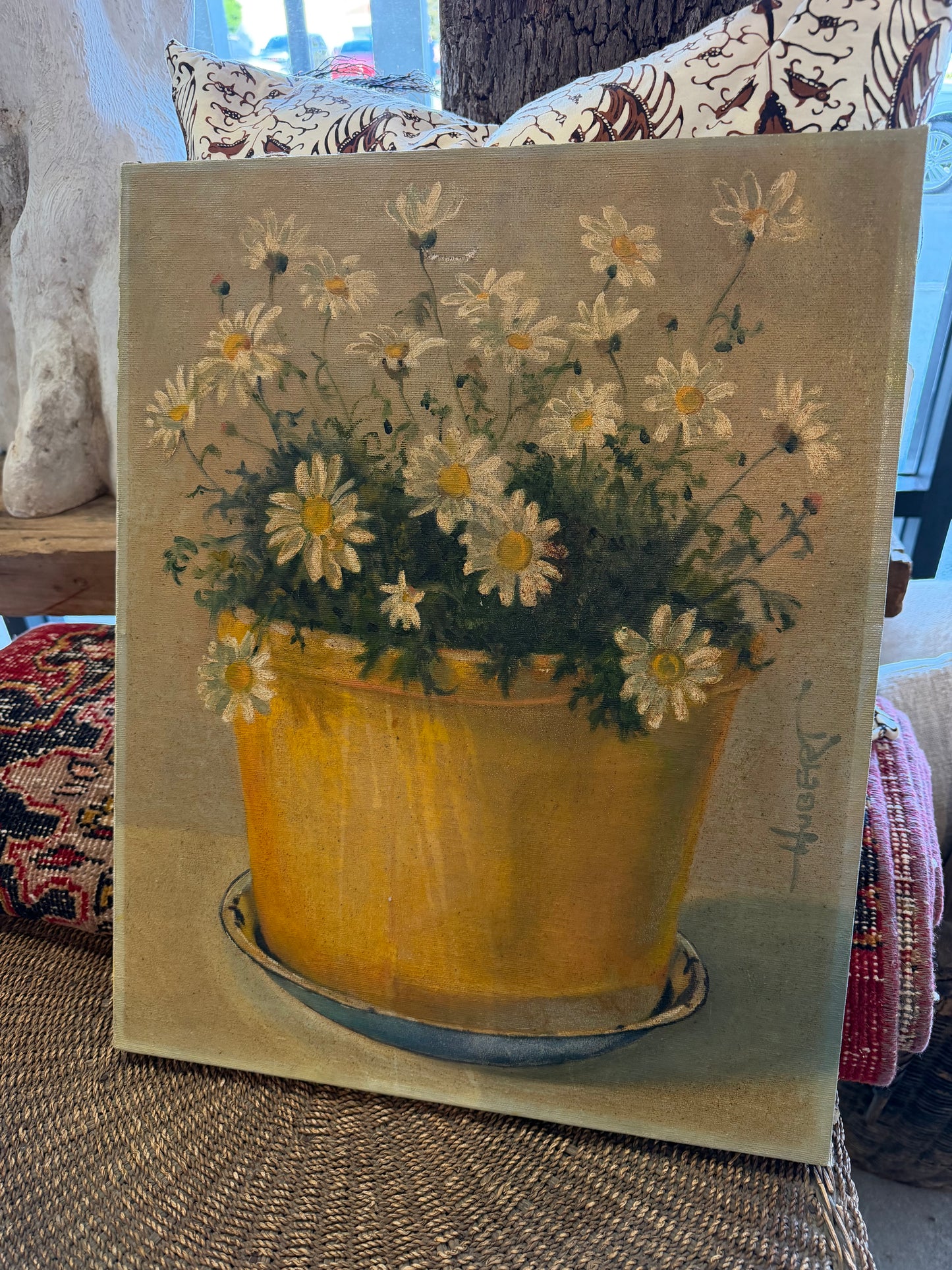 Vintage Daisy Painting