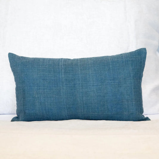 Japanese Light Blue Hemp Vintage Pillow
