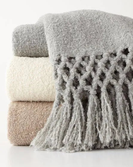 Maya Boucle Throw Blanket - Blue Springs Home