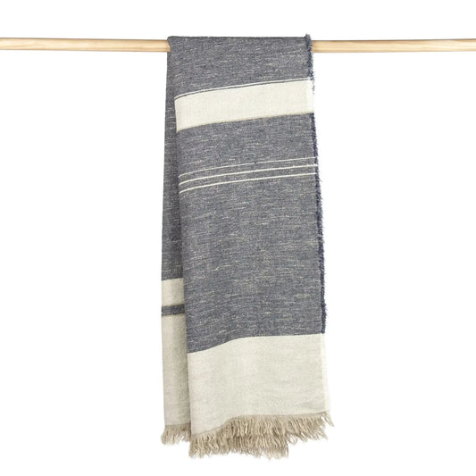 North Sea Stripe Throw Blanket - Blue Springs Home